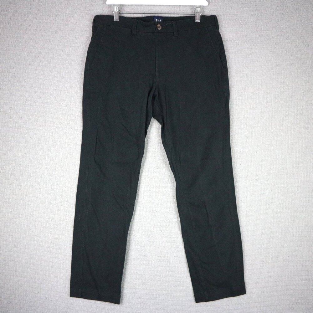 GAP Slim Black Straight Chinos Mens 34x30